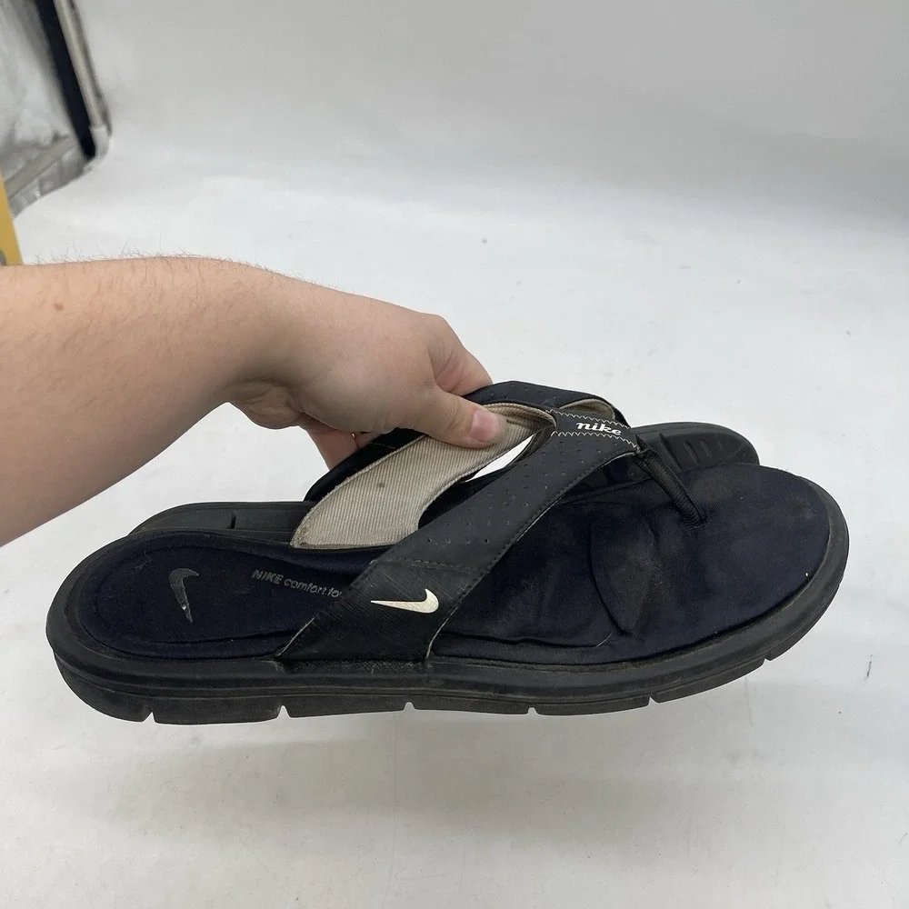 Nike Celso Flip Flops Womens 11 Sandal Slip On 307812 Black Casual Comfort